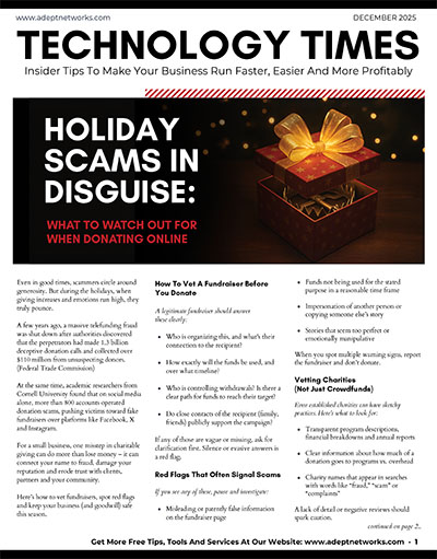 Technology Tips Newsletter from Adept Networks - December 2025