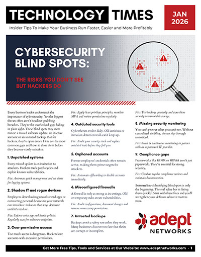 Technology Tips Newsletter from Adept Networks - January 2026