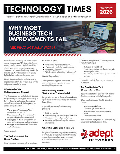 Technology Tips Newsletter from Adept Networks - February 2026