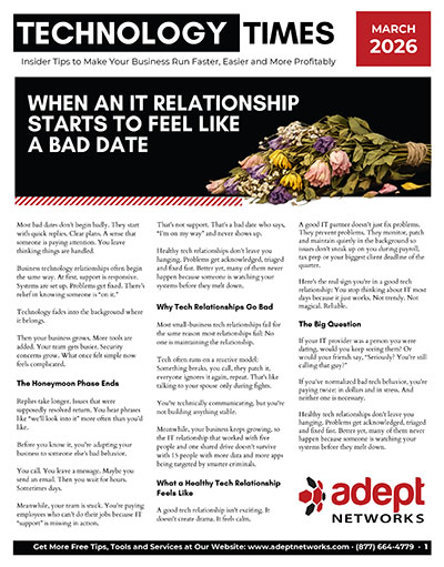 Technology Tips Newsletter from Adept Networks - February 2026
